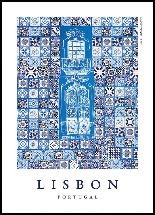 Lissabon, Portugal-Muster-Poster