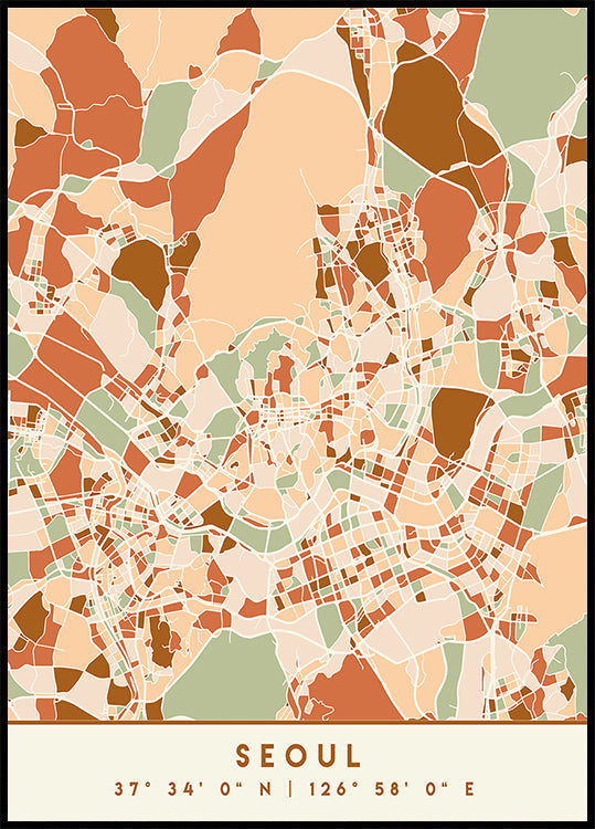 Black Maps Erdtöne 79 Poster