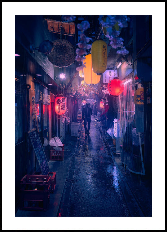 Blauer Regen von Tokio