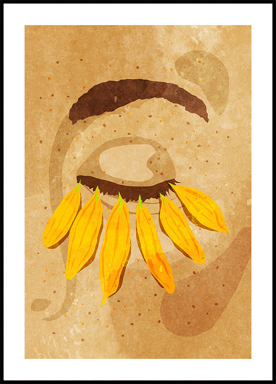 Flower-Power-Wimpern-Poster