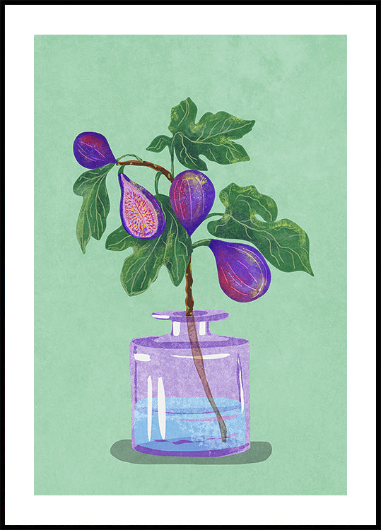Feigenzweig, In, Vase, Poster