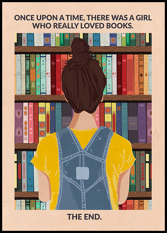 Buchmädchen (brünett) Poster