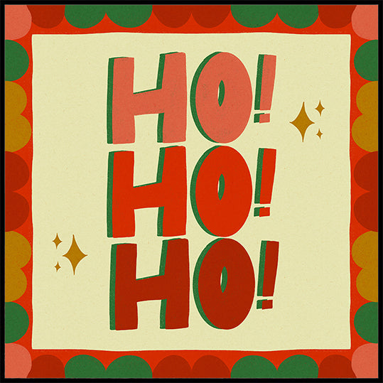Ho Ho Ho Chirstmas Festliche Illustration (NEU)