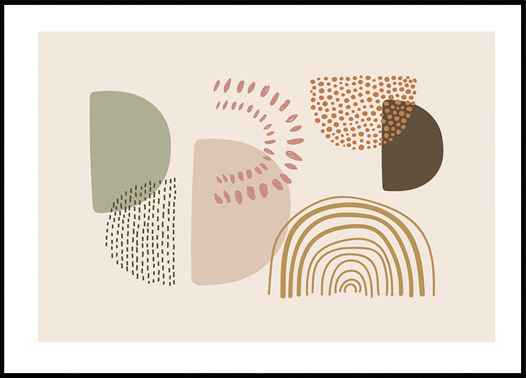 Abstract Shapes and Patterns Plakat - Posterbox.dk