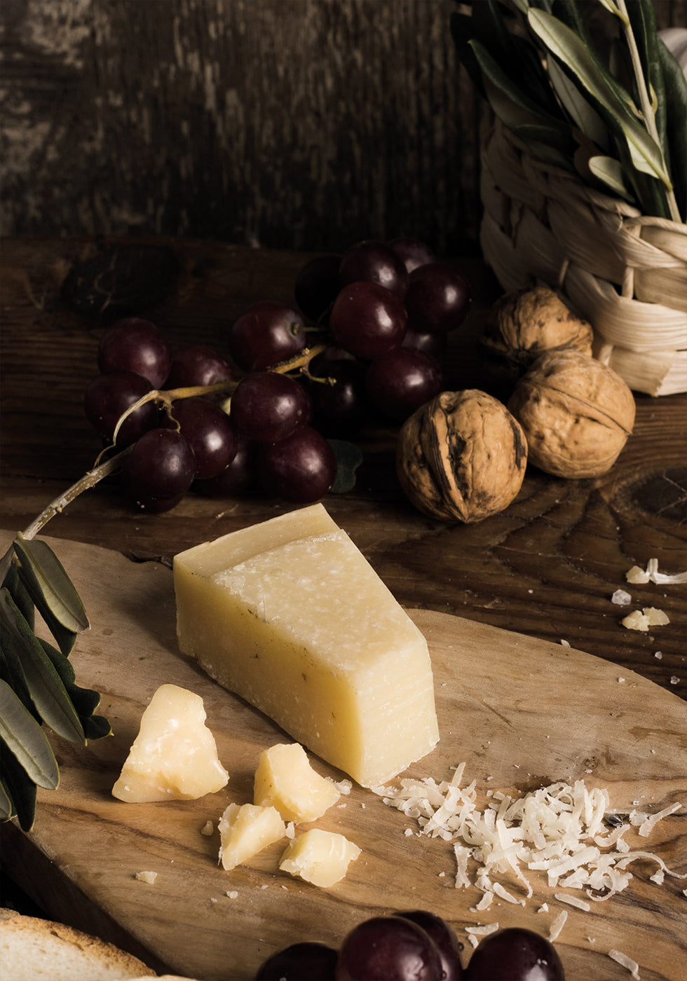 Rustic Cheese and Fruit Still Life Plakat - Posterbox.dk