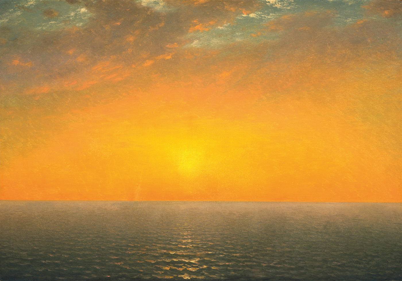 Sunset On the Sea By John Frederick Kensett Plakat - Posterbox.dk
