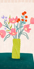 Colorful Blossoms in Stripes - Posterbox