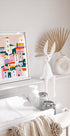 Colorful Village Scene - Posterbox