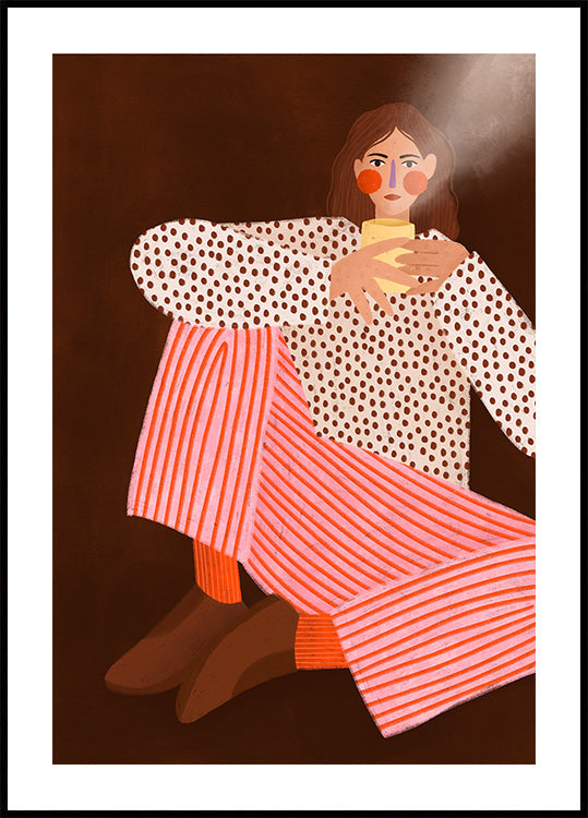 Woman With the Cup of Tea Plakat - Posterbox