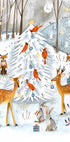 Christmas in the winter animal forest Plakat - Posterbox