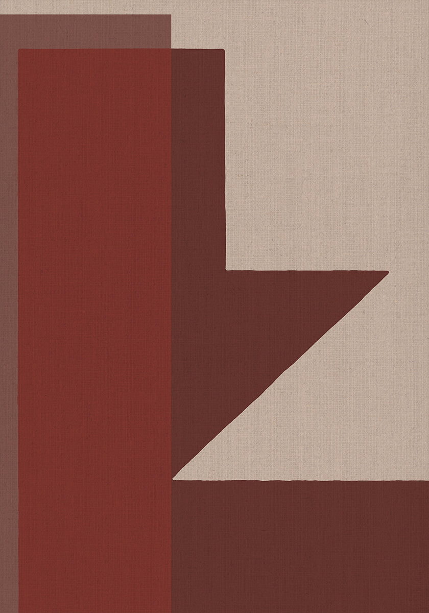 Red Geometric Composition Plakat - Posterbox