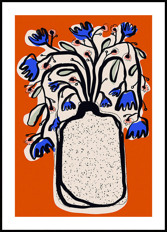 Blue Blossoms Vase (NEW) - Posterbox
