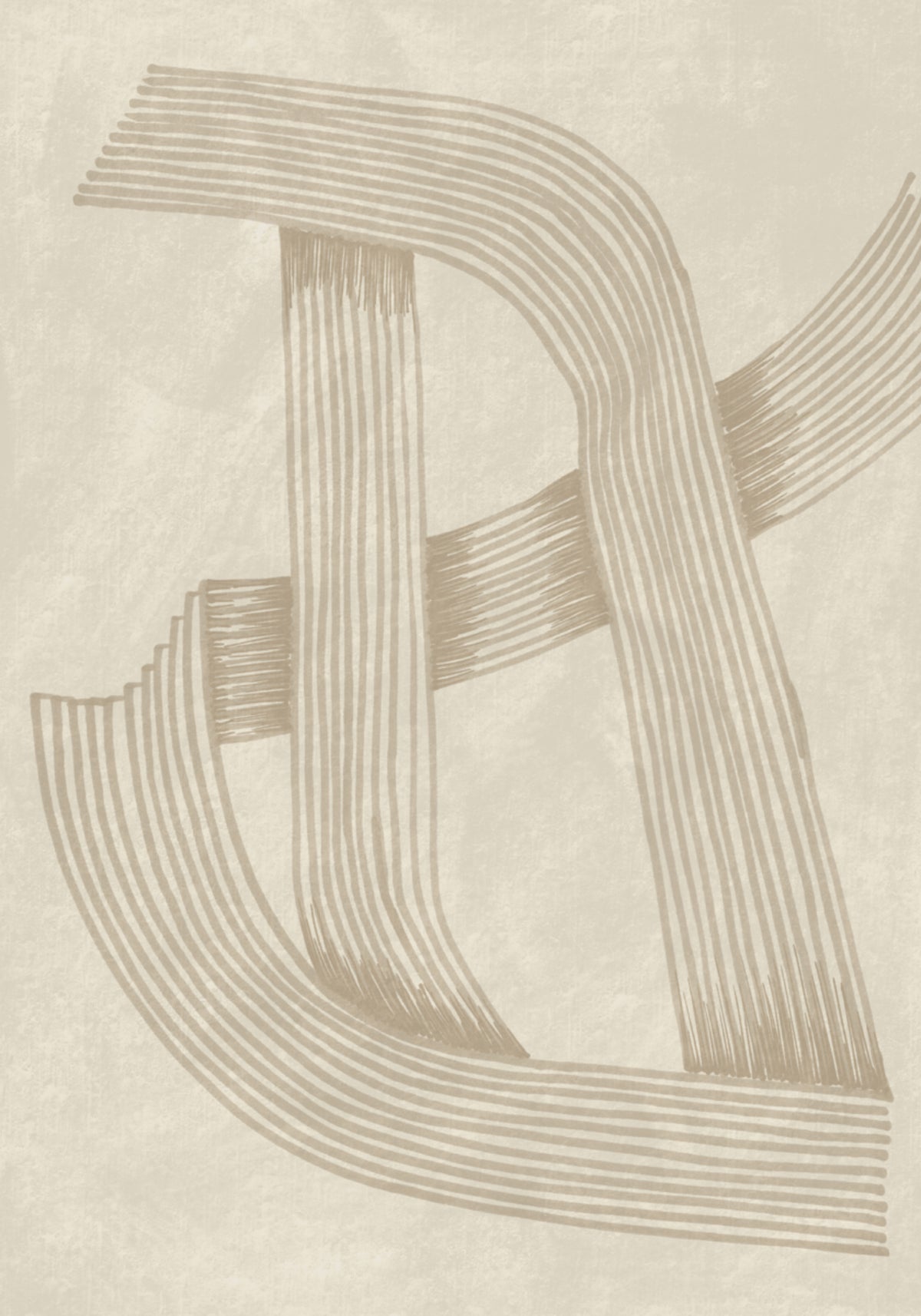 Gewebte beige Linien