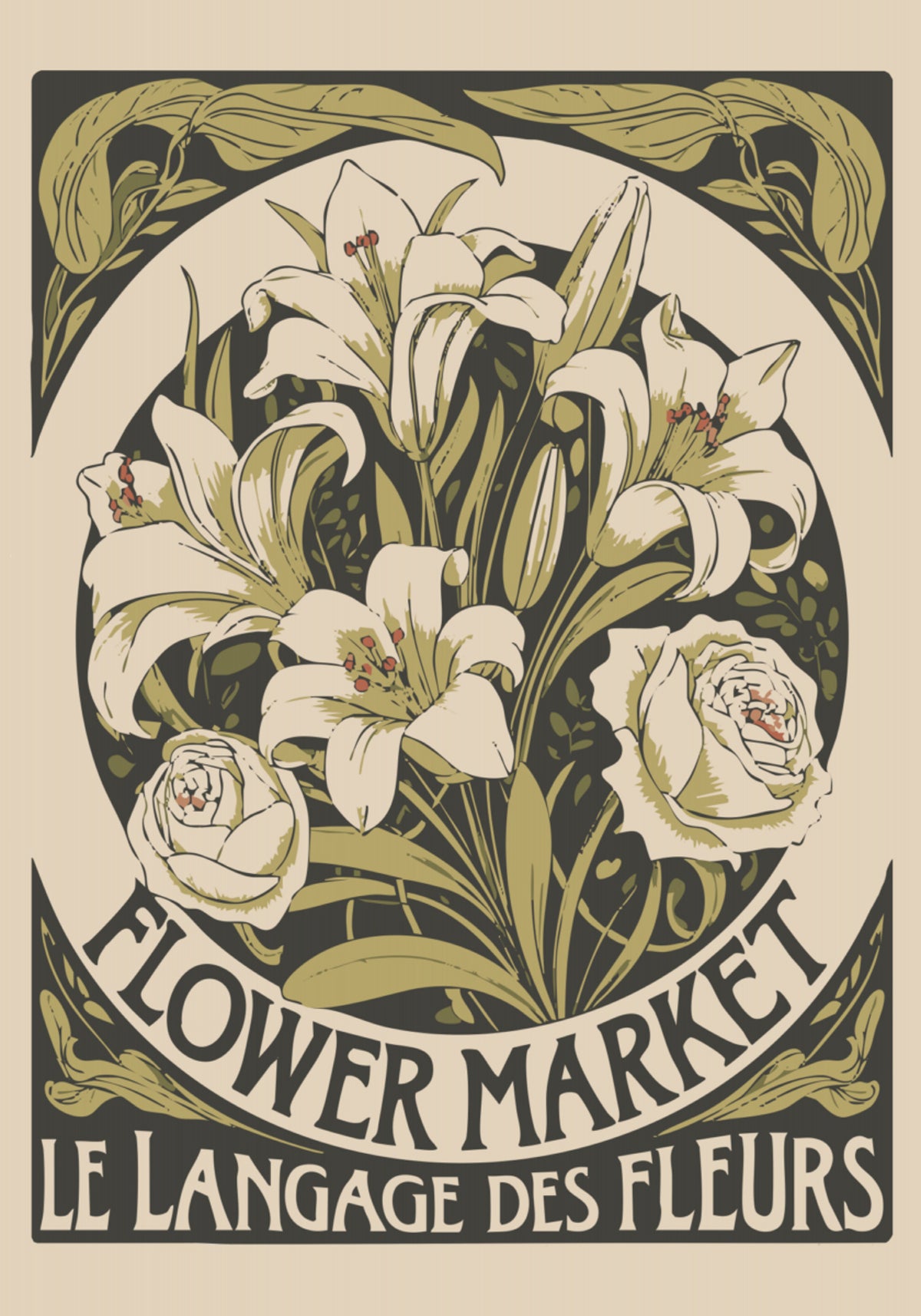 Vintage-Blumenmarkt