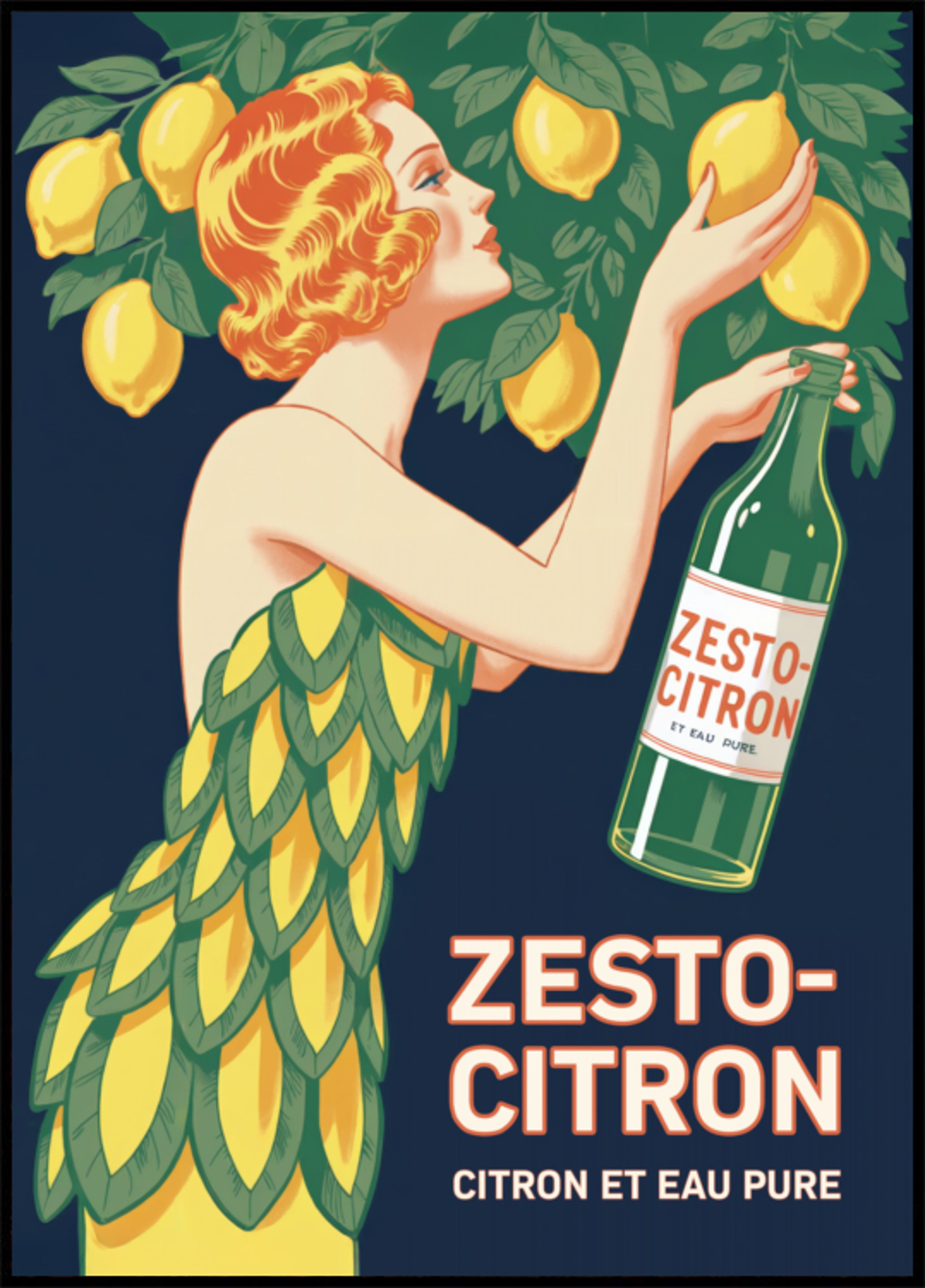Art-Deco-Zitronendame
