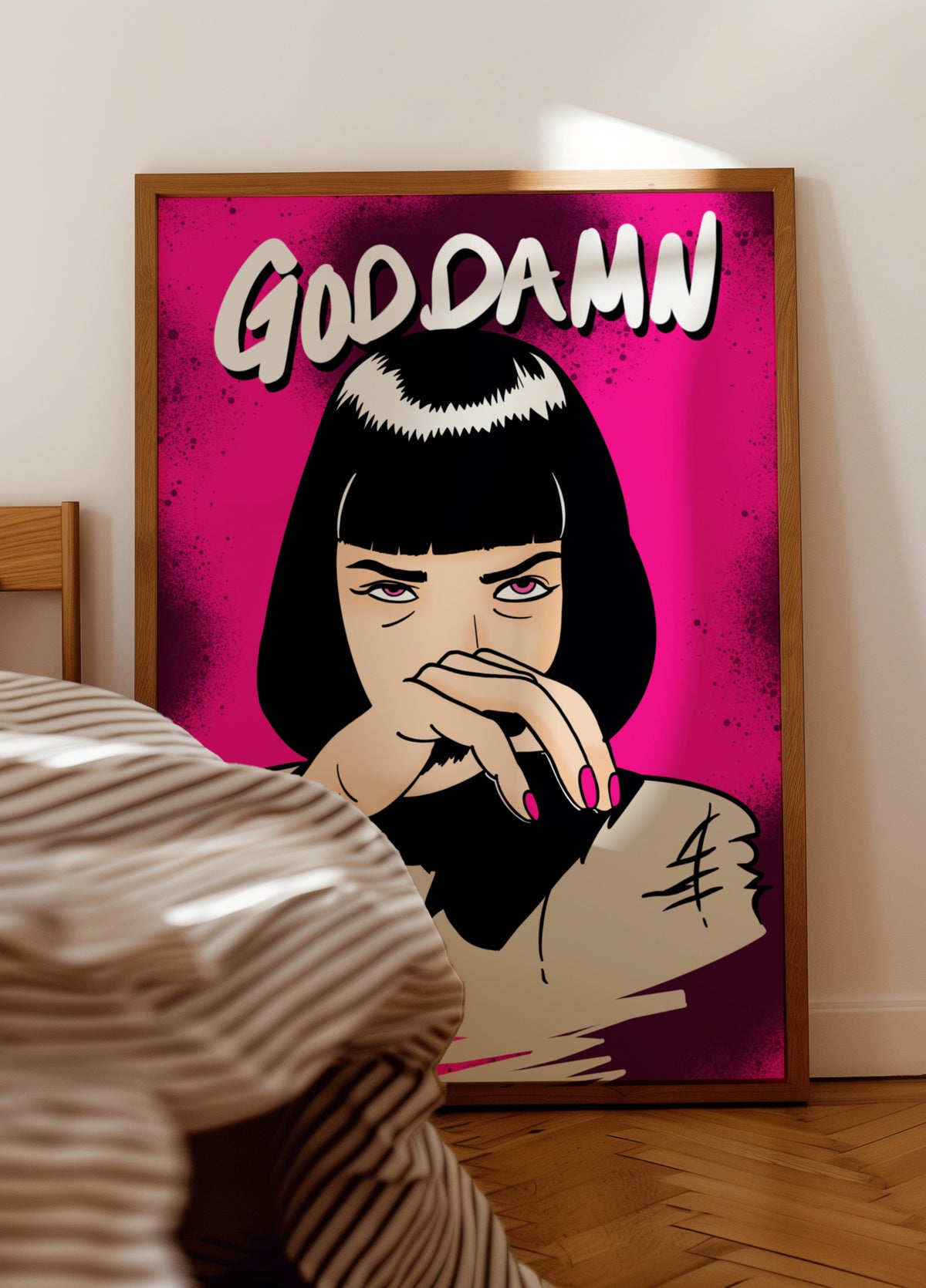 Freche Pop-Art-Frau
