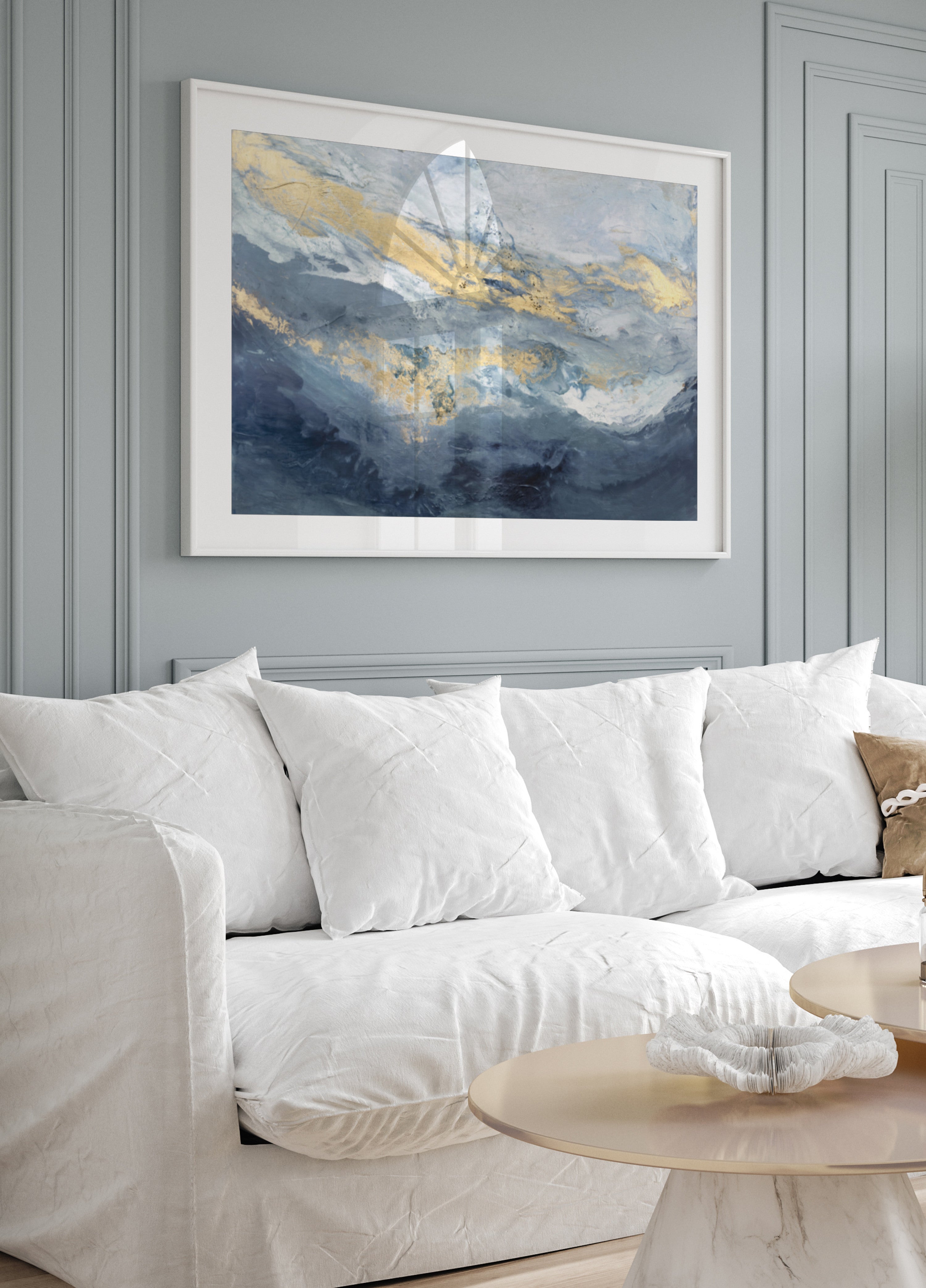 Golden Ocean Waves - Posterbox