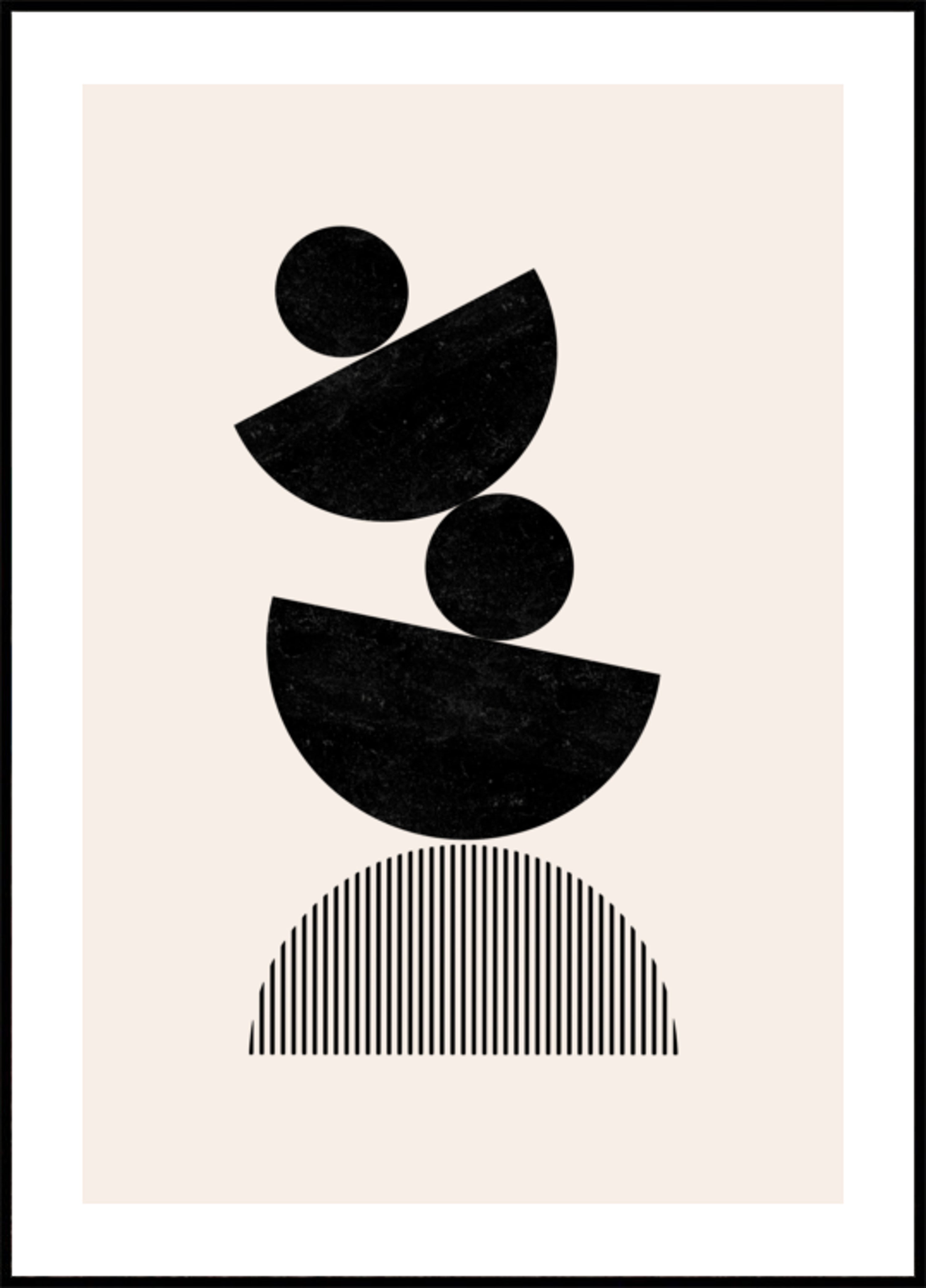 Schwarze geometrische Balance