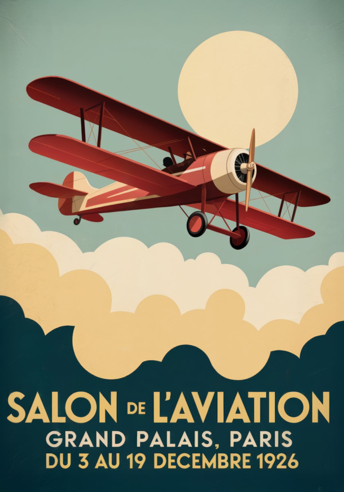 Vintage Pariser Flugschau