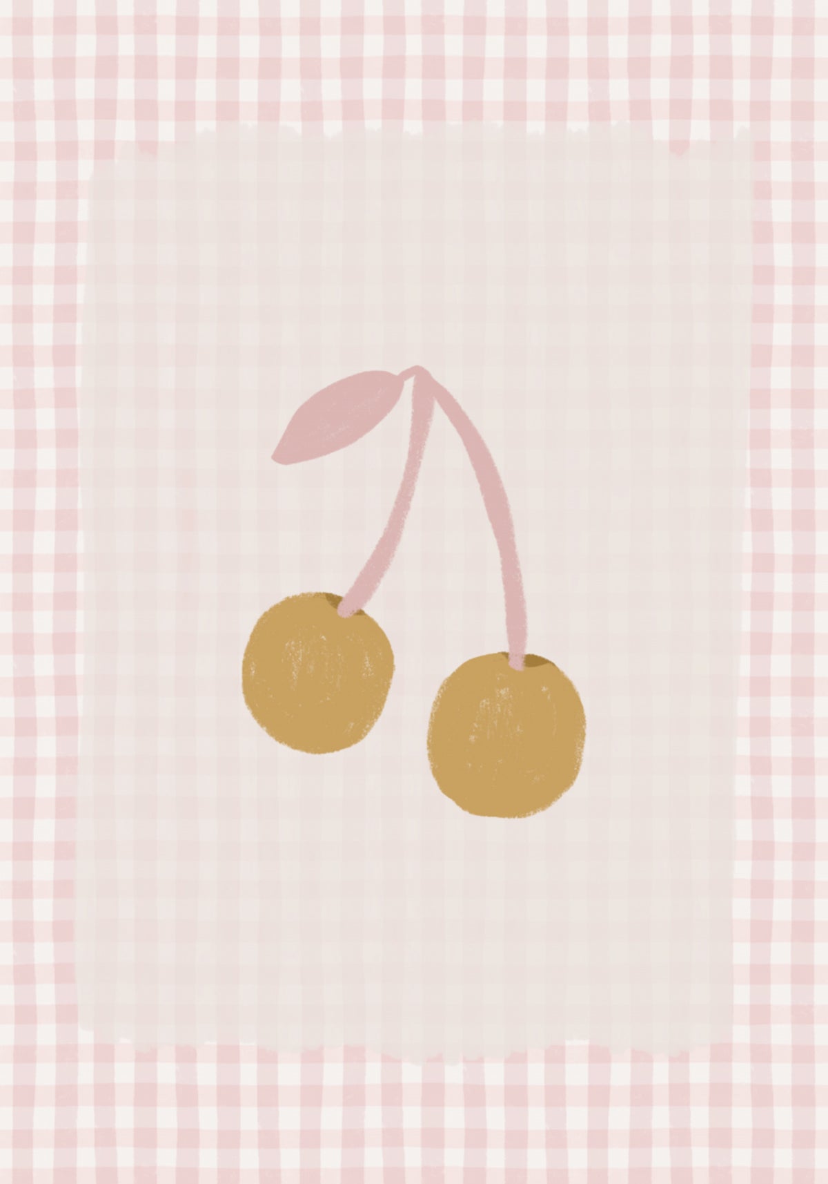 Süße Gingham-Kirschen