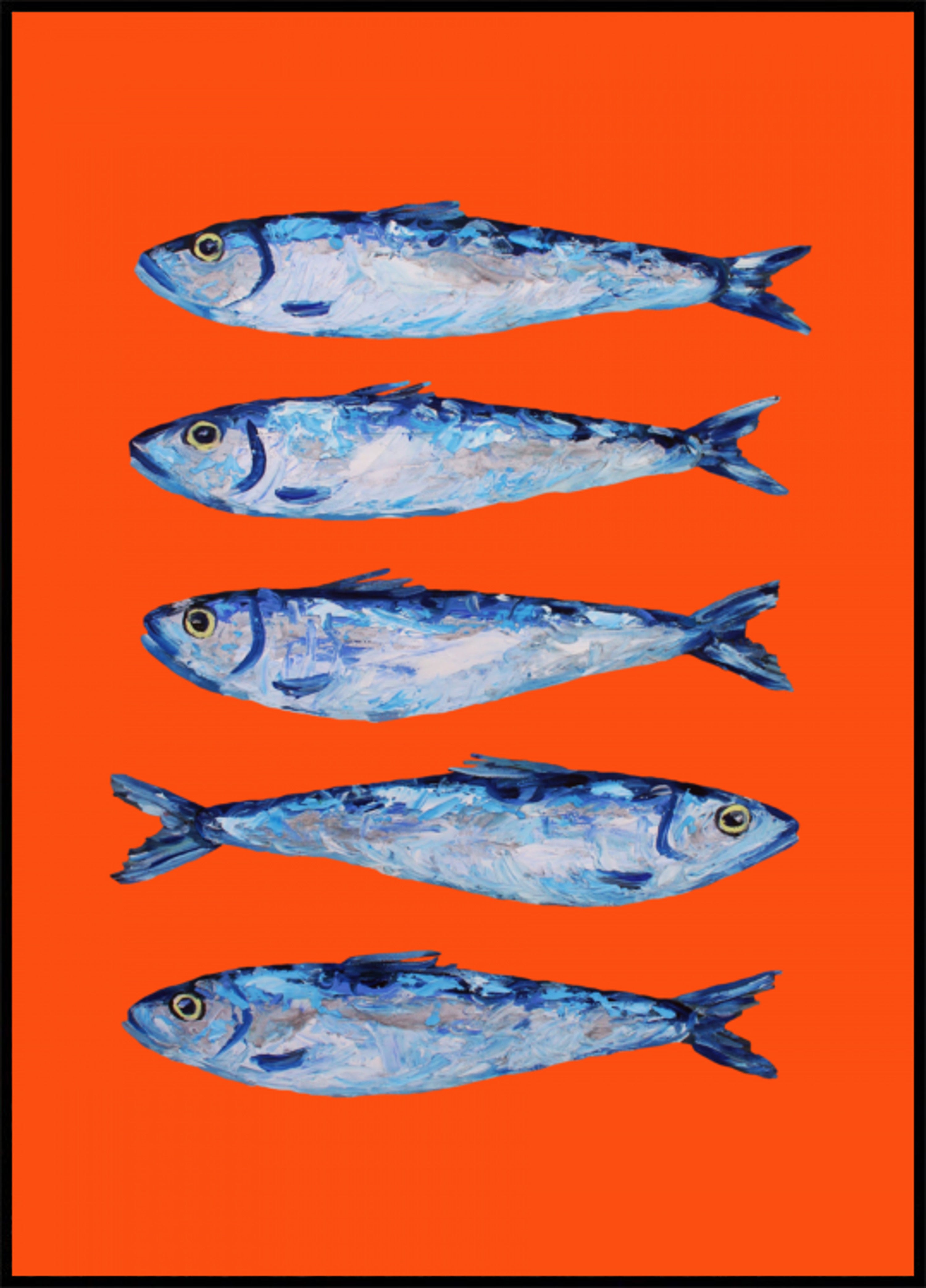 Sardinen auf Orange