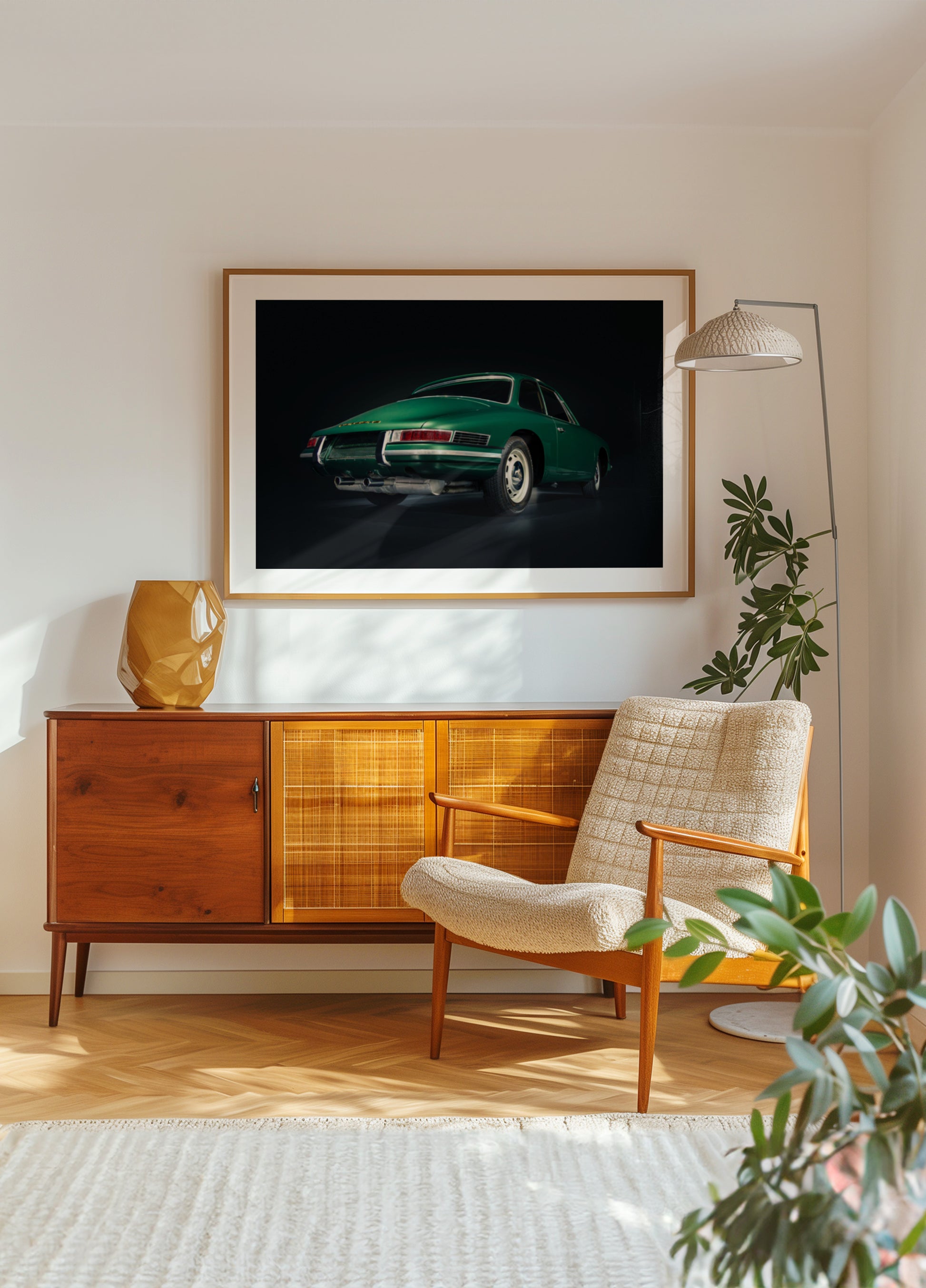 Klassischer grüner Sportwagen