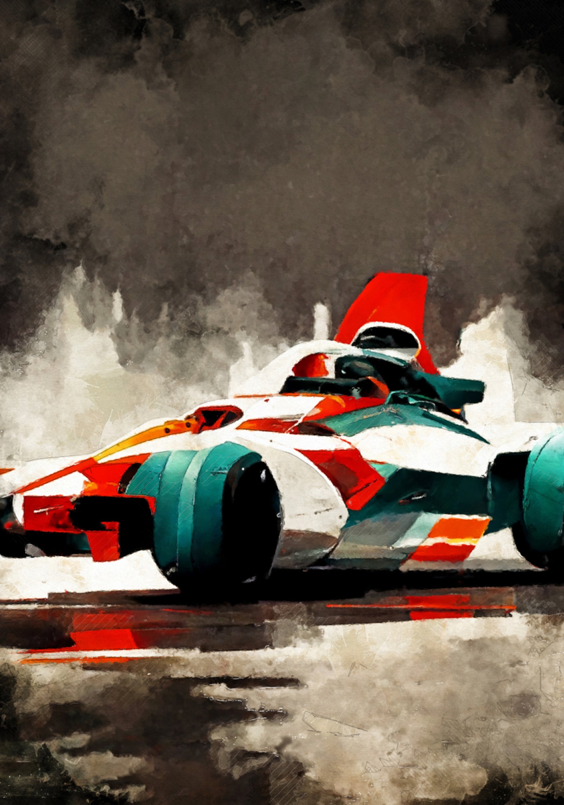 Lebhafte Rennwagen-Action