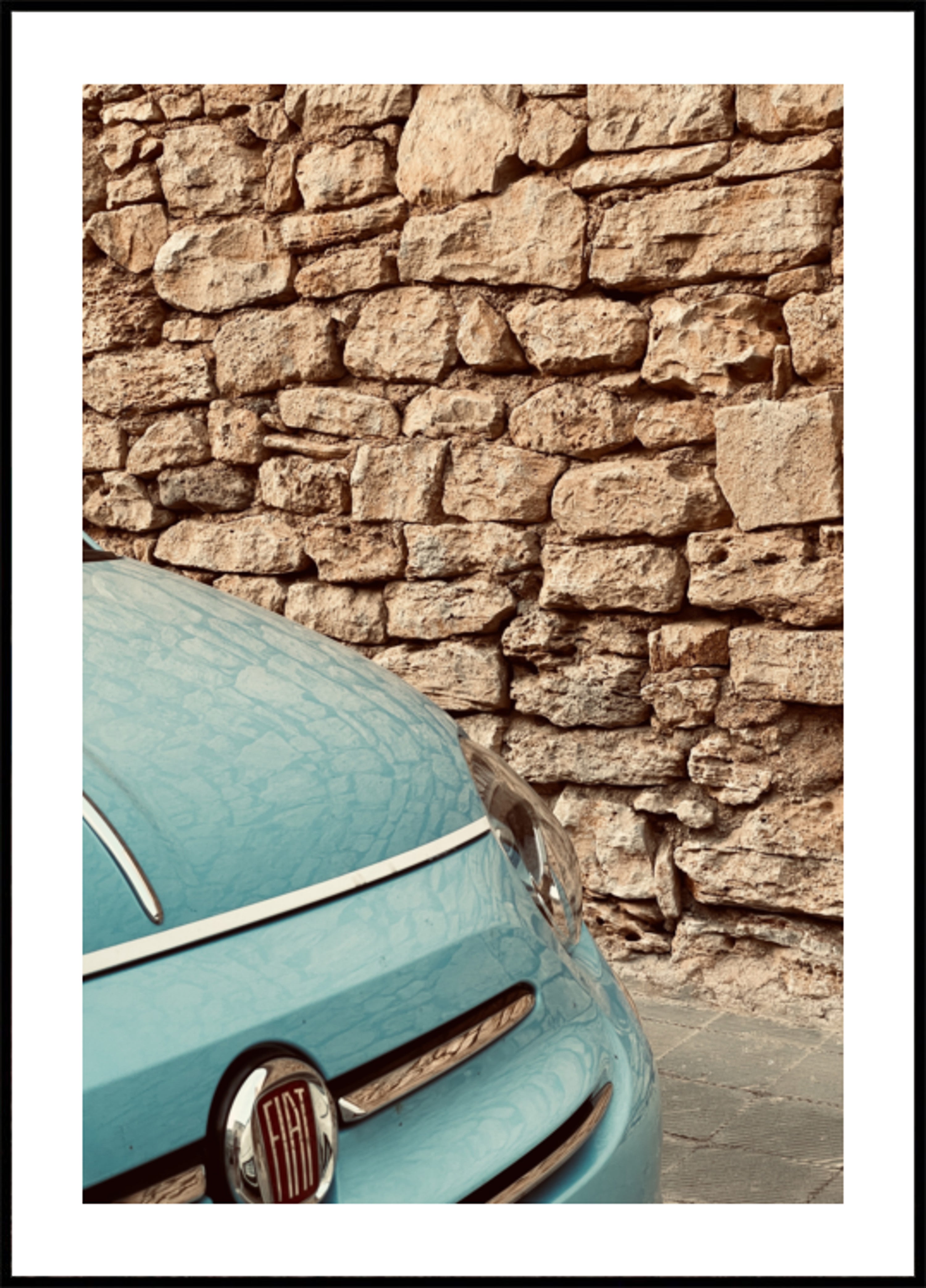 Klassische blaue Autowand