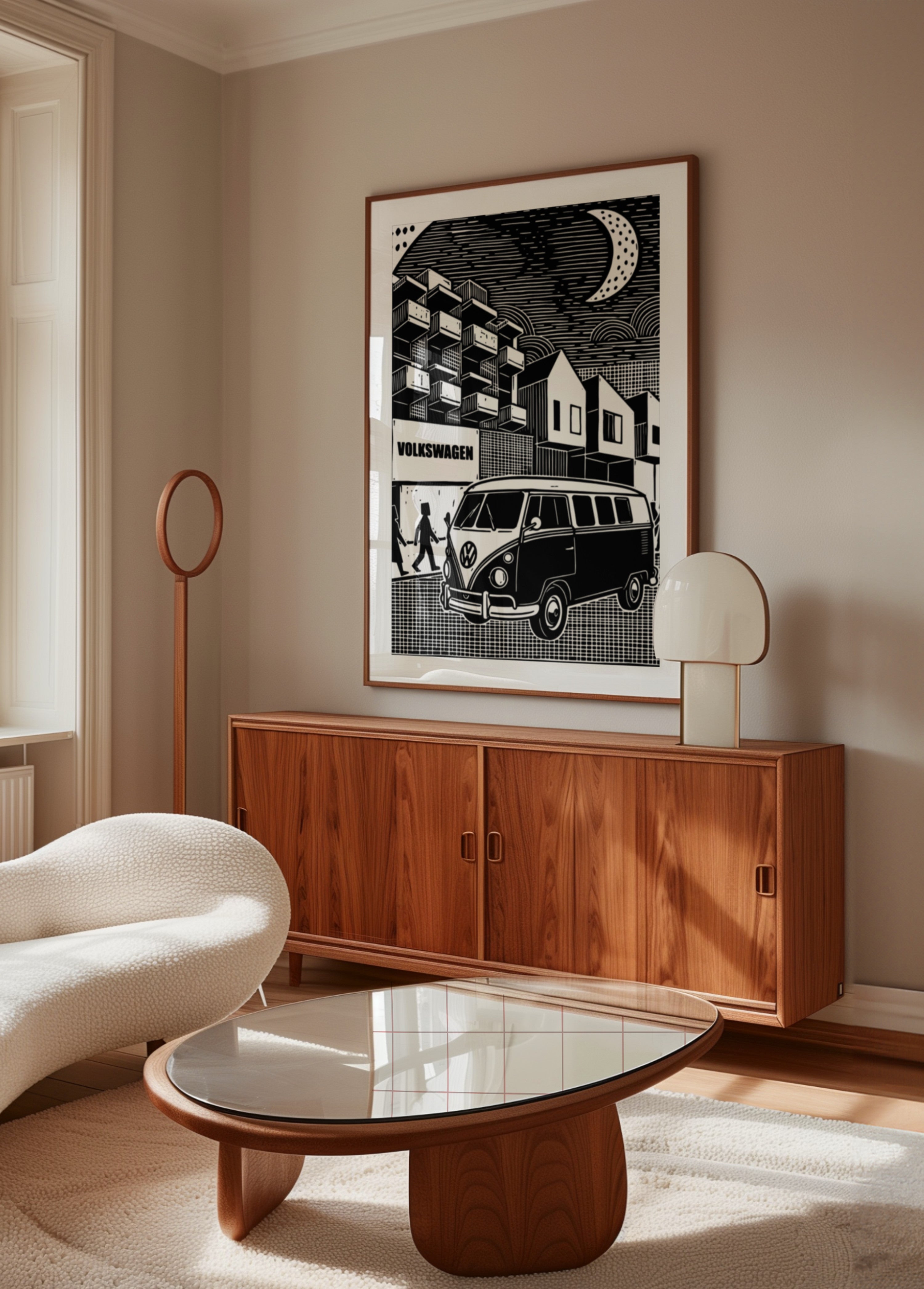 Vintage Van City Nacht