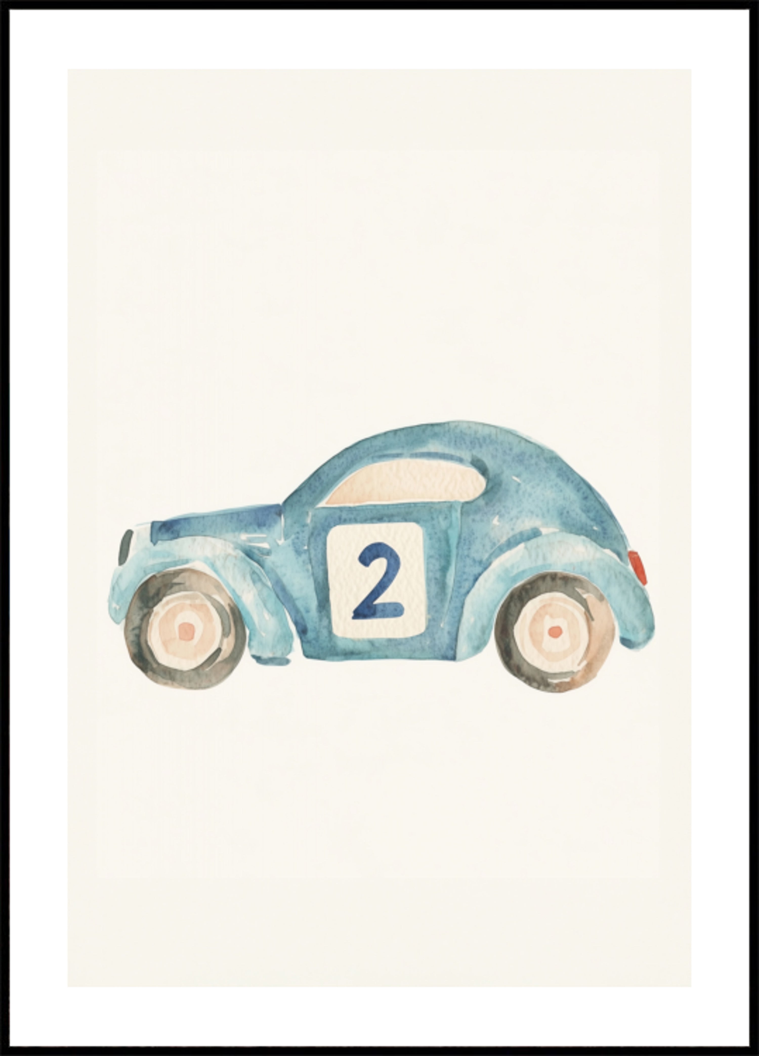 Niedlicher blauer Rennwagen
