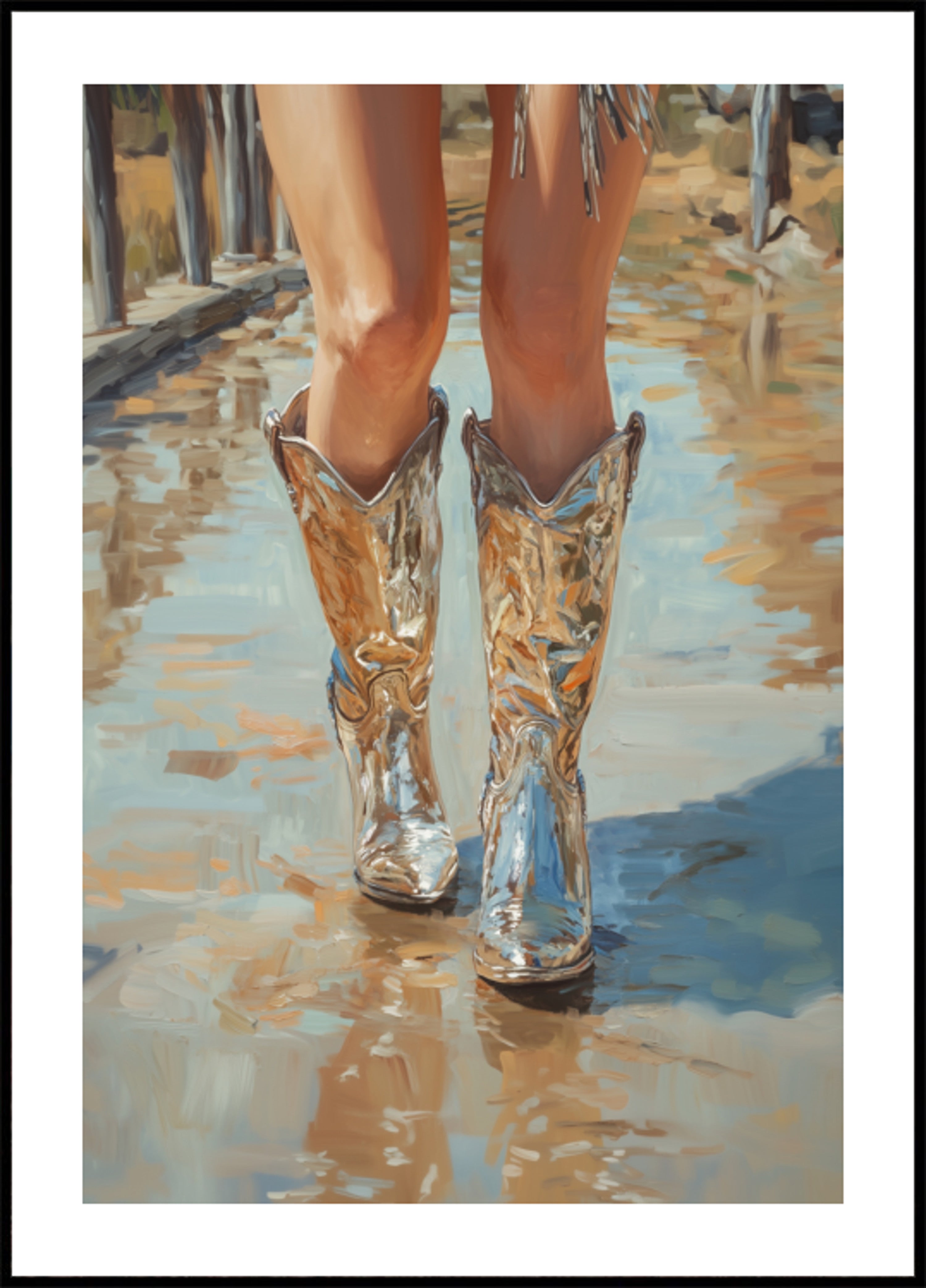 Reflektierende Cowboystiefel