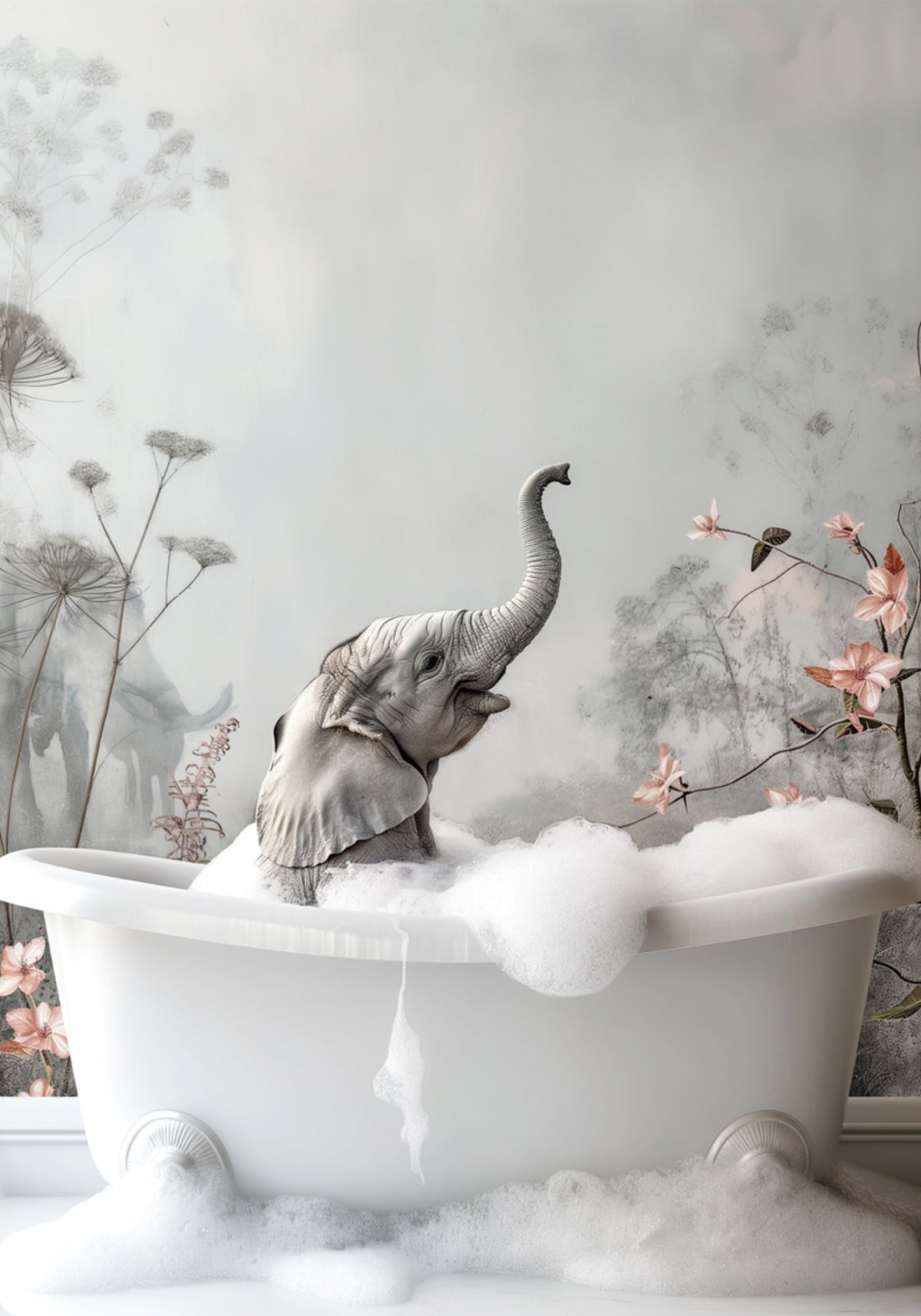 Baby-Elefant-Schaumbad