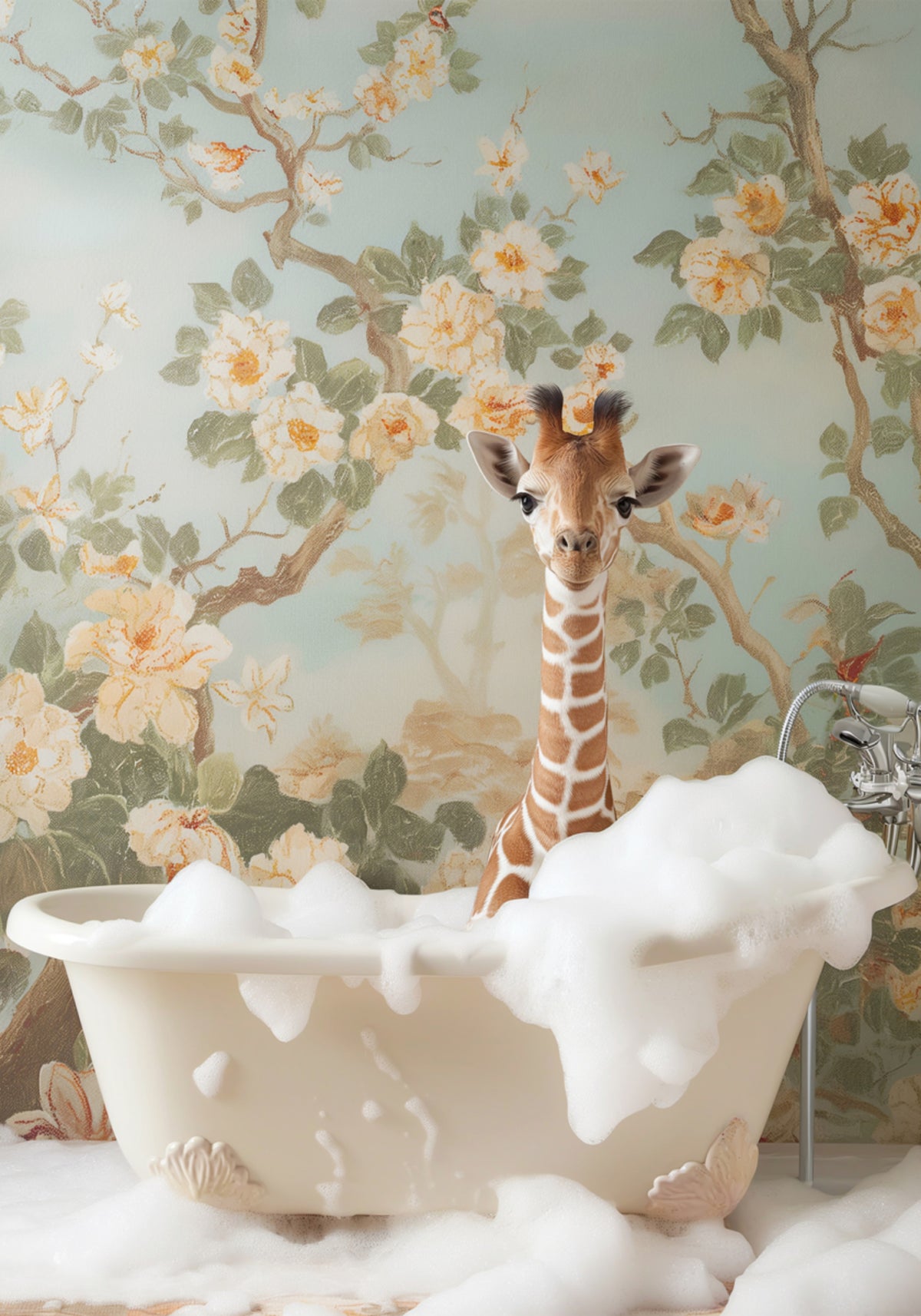Baby-Giraffen-Schaumbad