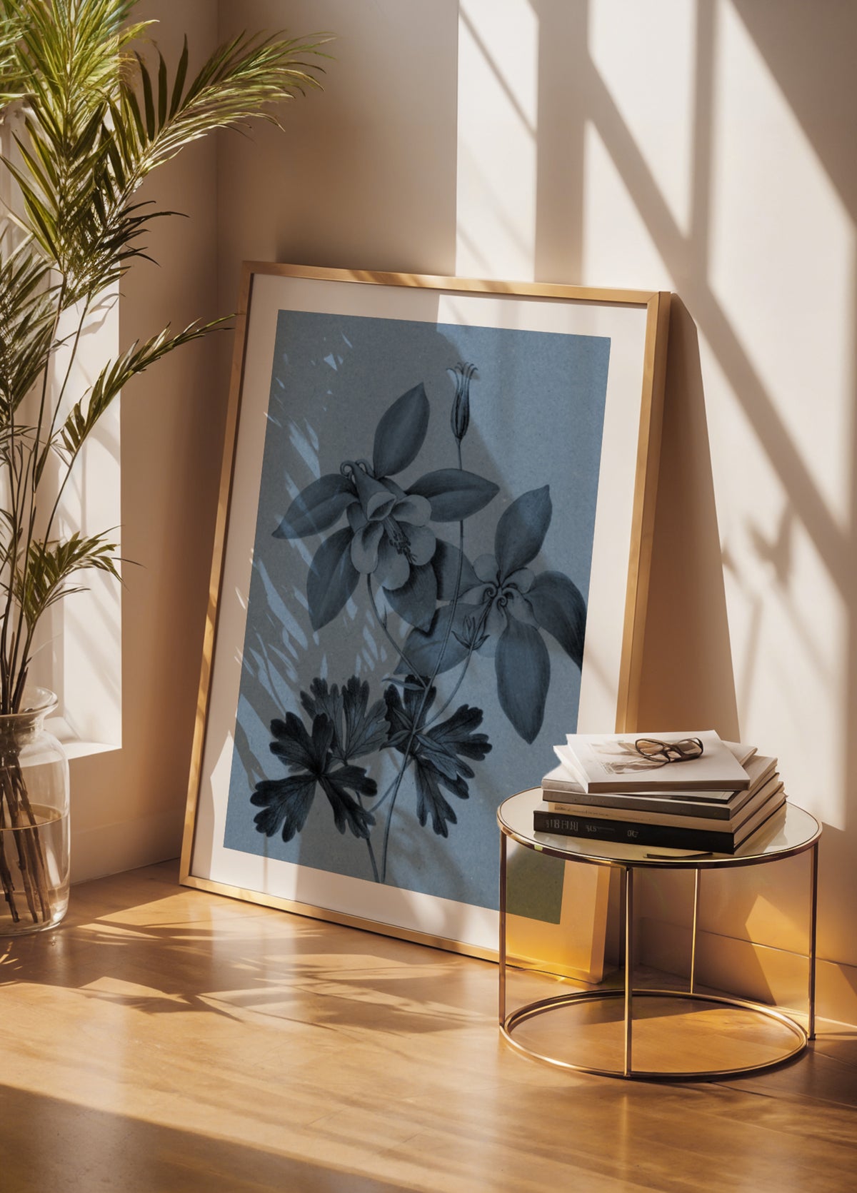 Botanische Studie von Blue Columbine