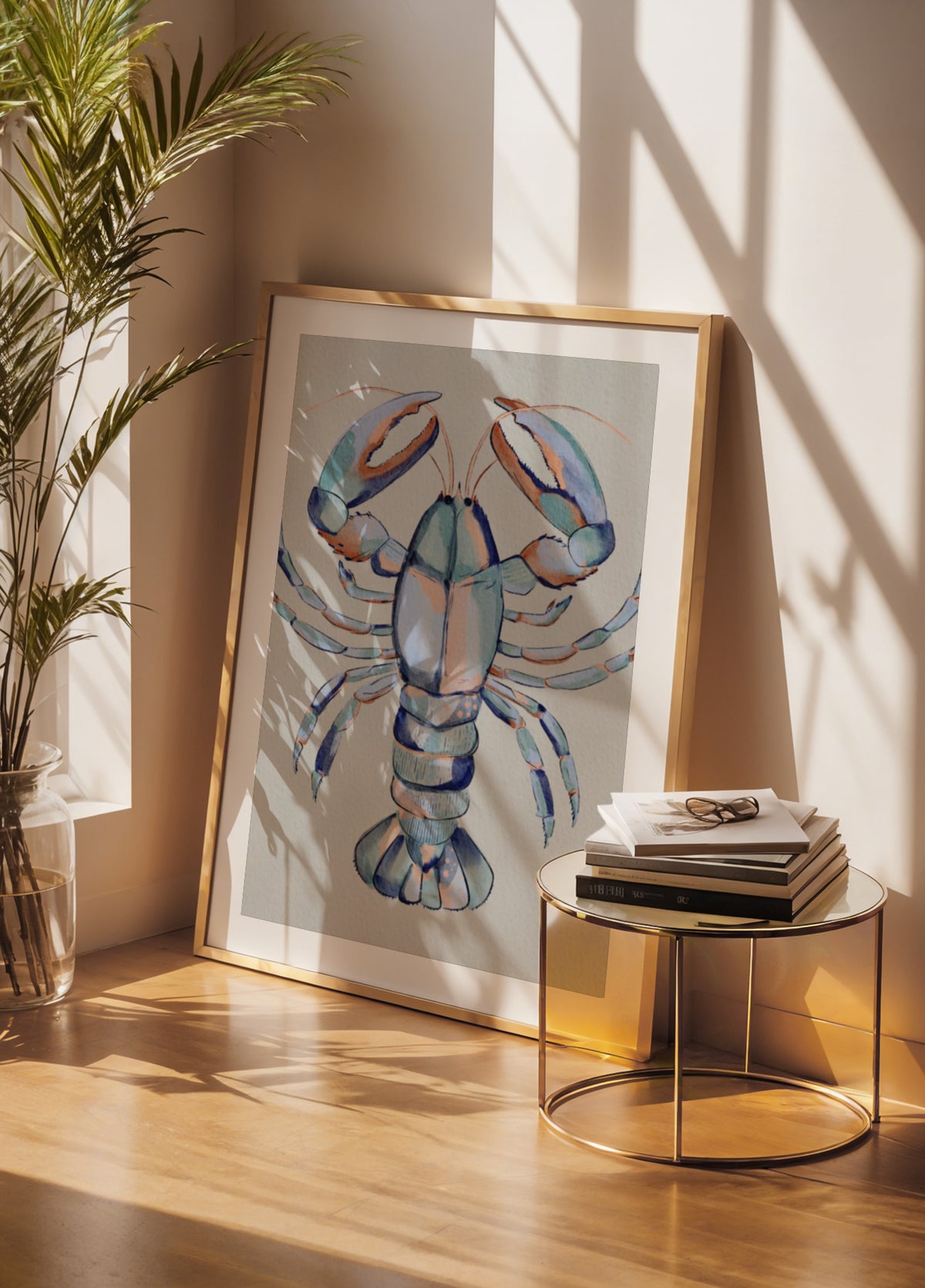 Aquarell blauer Hummer