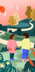 Friends Walking Winding Path - Posterbox