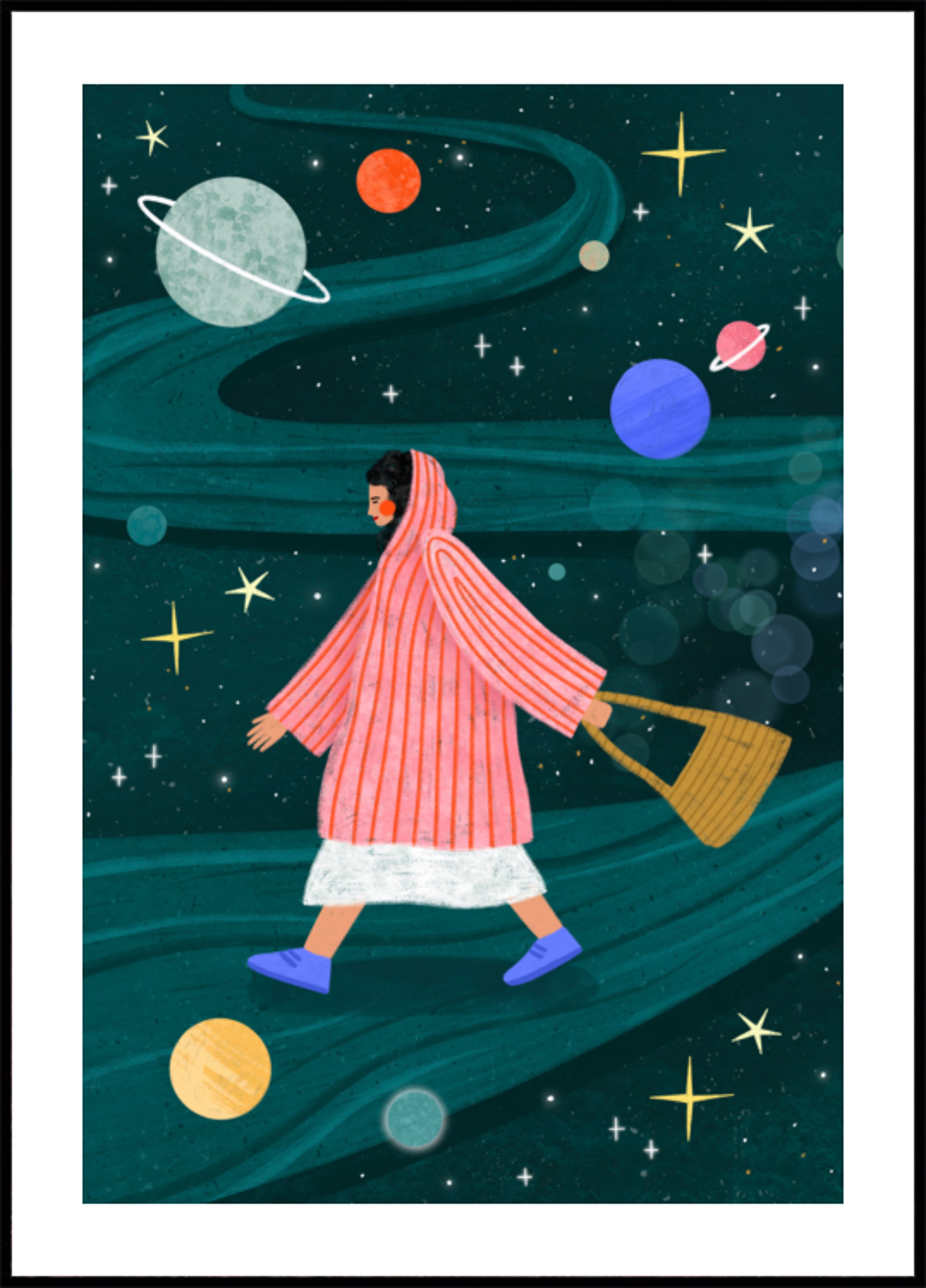 Verträumter Weltraumspaziergang