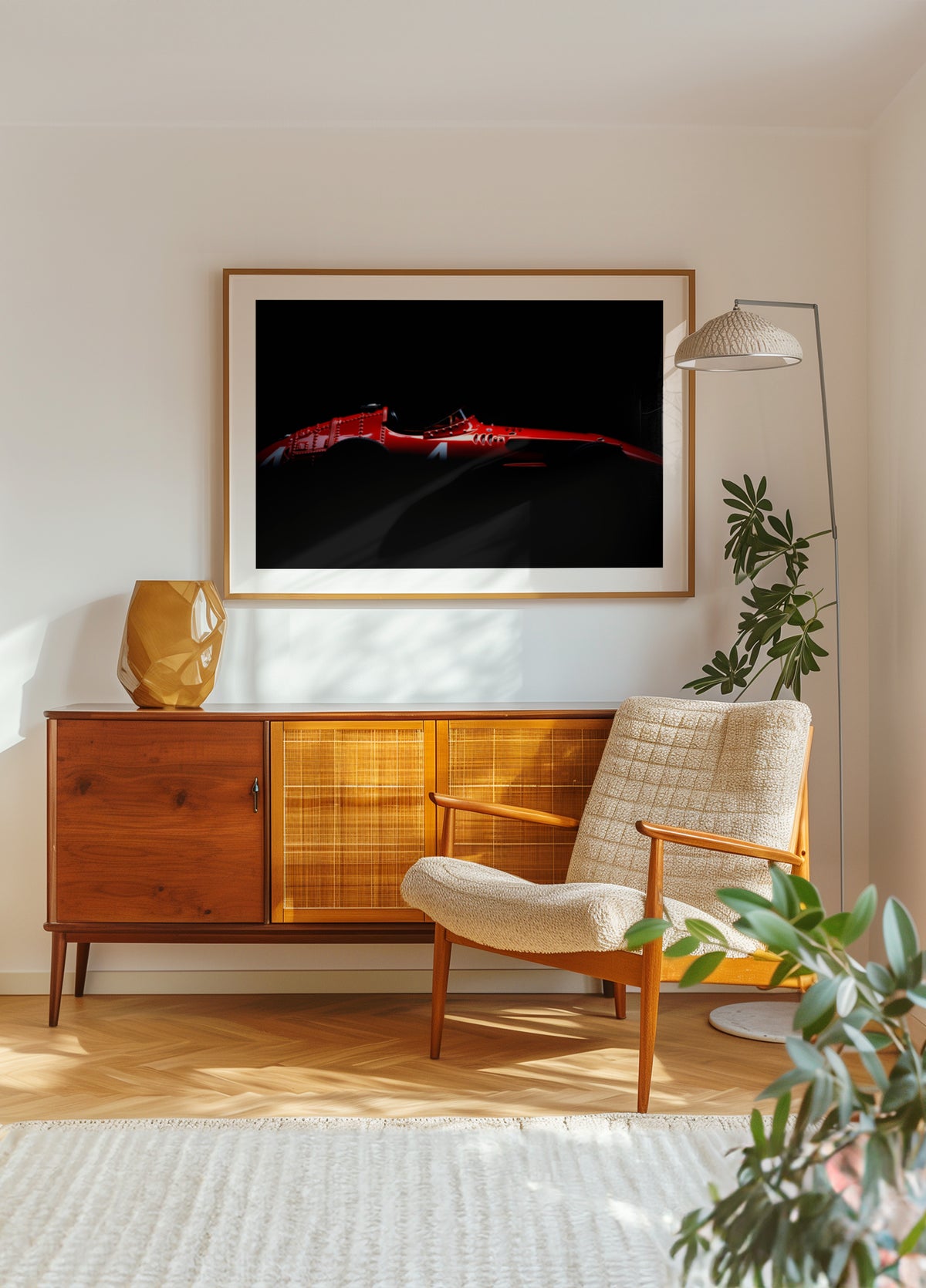 Vintager roter Rennwagen