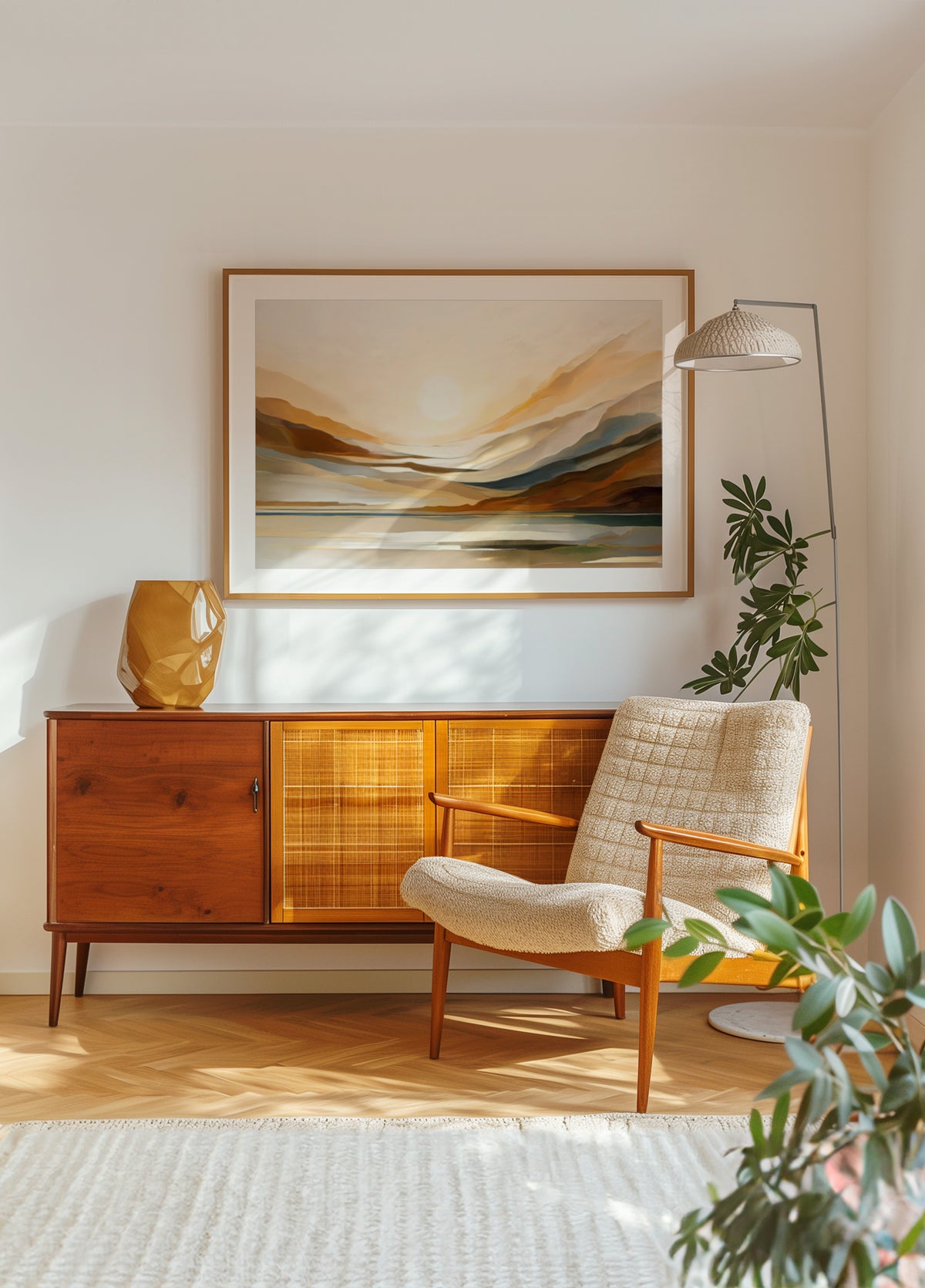 Goldene Horizontlandschaft