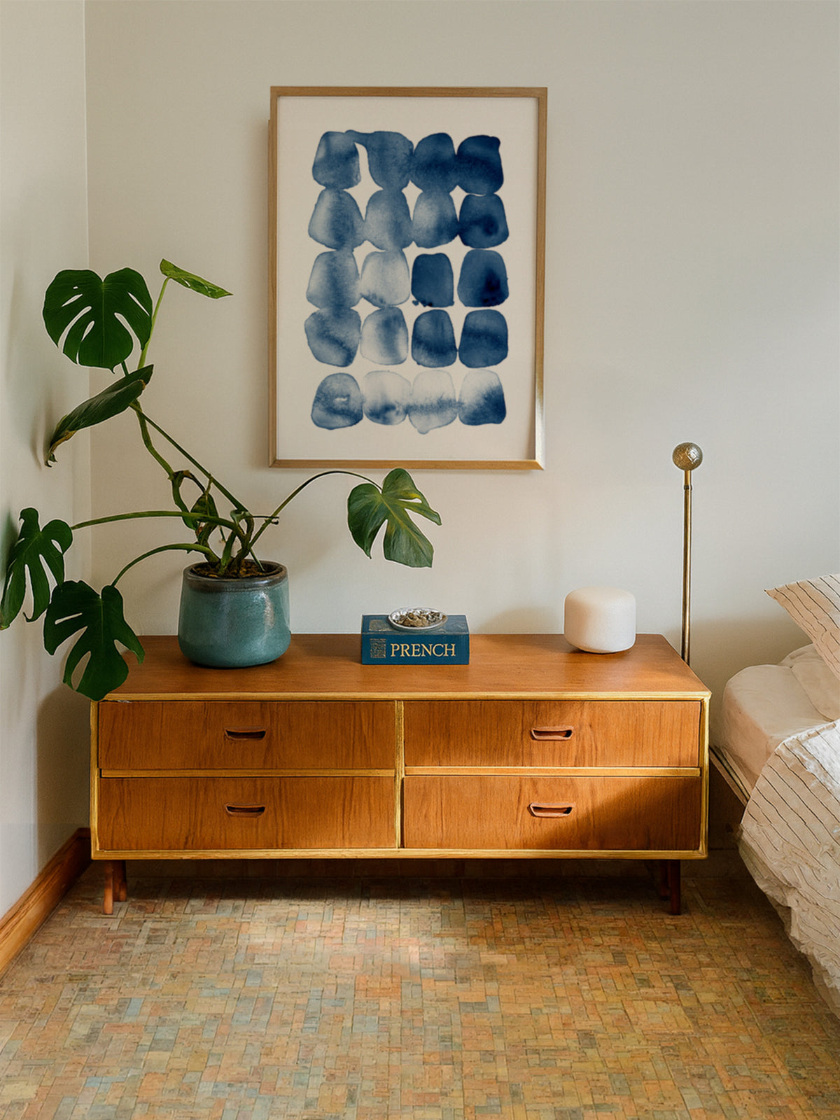 Indigo-Aquarellformen