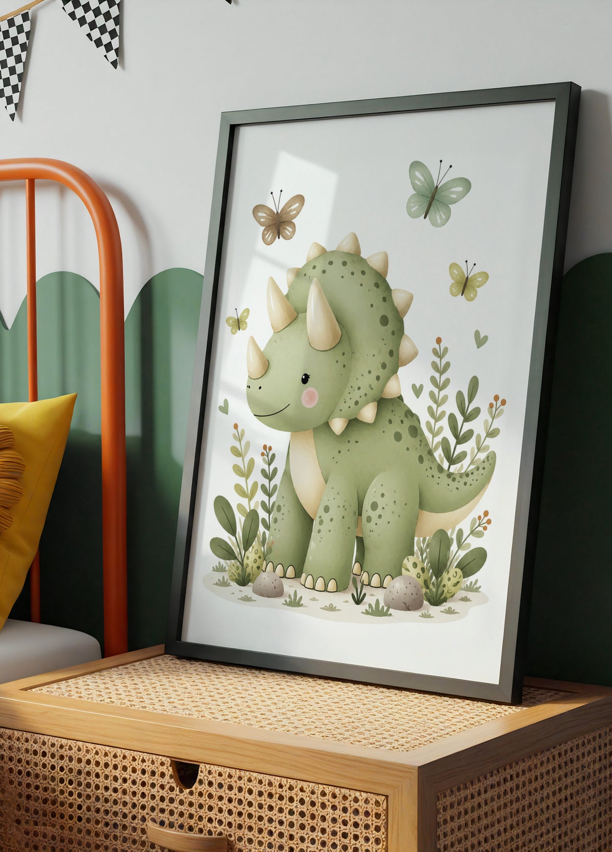 Niedliches Dinosaurier-Kinderzimmer