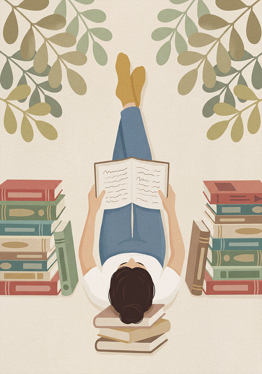 Lying On My Back Reading a Book (NEW) - Posterbox