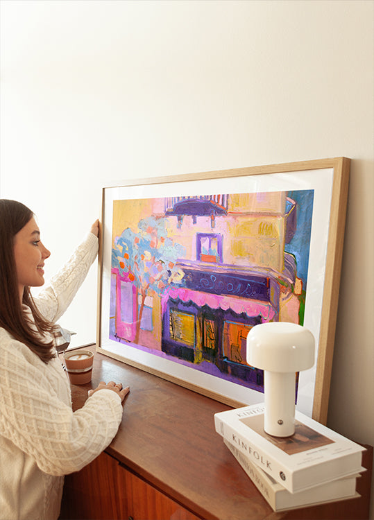 Vibrant Café Scene - Posterbox