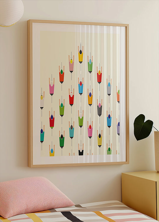 Leading the Pack Cycling Art Print (NEW) - Posterbox