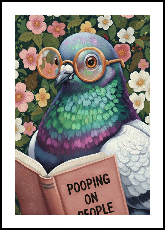 Curious Pigeon Reader Poster - Posterbox