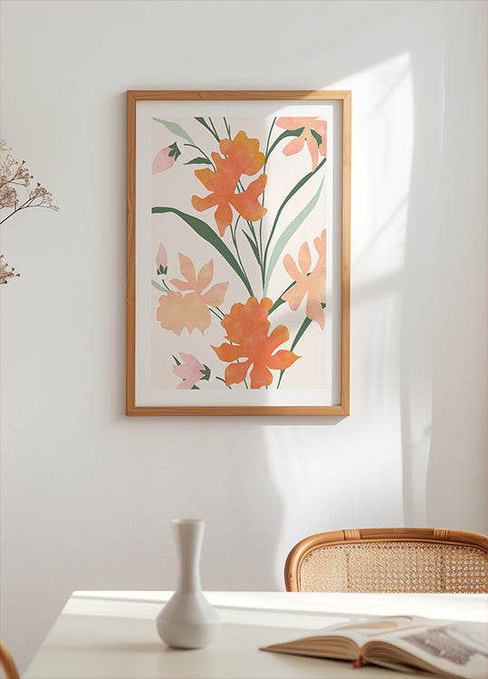 Floral Pattern With Abstract Colorful Flowers (NEW) - Posterbox
