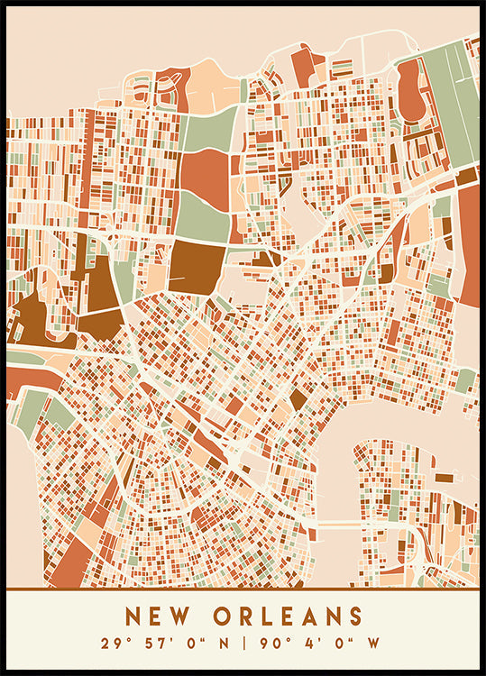 Black Maps Earth Tones 60 Plakat - Posterbox
