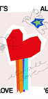 It's All Love '69 Heart Greige Plakat - Posterbox