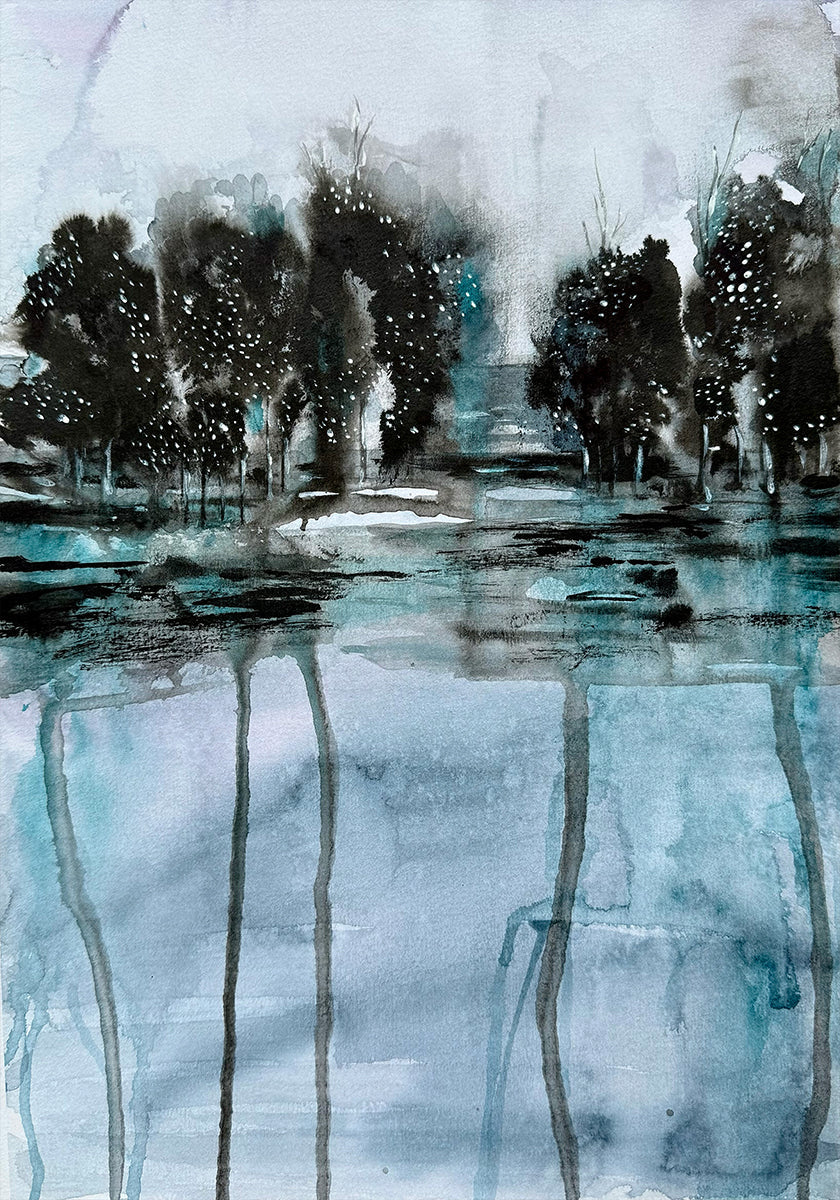 Trees Reflected in Water Plakat - Posterbox
