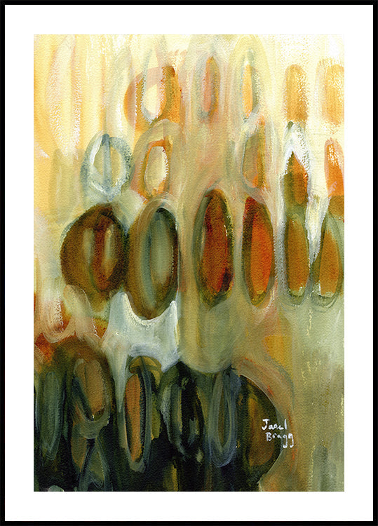 Abstract With Ovals and Gold II Plakat - Posterbox